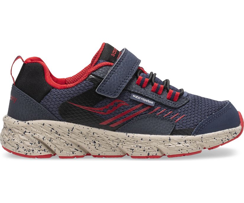 Tenis Saucony Viento Shield A/C Niños Azul Marino Rojos | México 785TCEV